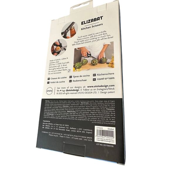 Ototo Elizabat bat shaped kitchen shears - Picture 2 of 13